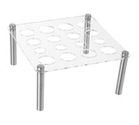 Didiseaon Acrylique Support pour Pièces D’échecs et Acier Inoxydable | Trois Ouvertures de 28, 25 et 20mm, Base Stable, pour Moulages Résine et Table D’atelier