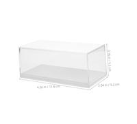 Didiseaon Acrylique Transparent Vitrine Poussière avec Base Blanche Étui Dexposition pour Modèles de Collection