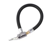 Didiseaon Adaptateur Étanche pour Gonfleur D'air avec Pneu Mandrin Pneumatique Verrouillable en Caoutchouc Métal, Extension Tuyau Noir avec Joint et de pour Vélo de Voiture