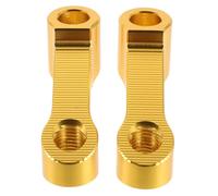 Didiseaon Adaptateurs de Support de Rétroviseur Moto en Alliage D'aluminium Doré, Paire M10, Rallonges Universelles pour Colonne de Miroir, Extension Résistante aux Intempéries, Accessoires