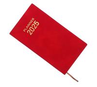 Didiseaon Agenda Notebook Portable pour Planification Quotidienne Journal de Voyage Pratique Cuir Rouge pour Bureau et Étudiants