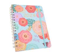 Didiseaon Agenda Scolaire Portable Floral Planificateur Mensuel Multifonction Organiseur Pratique et Cahier Spiralé pour Étudiants et Usage Quotidien