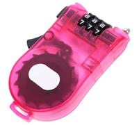 Didiseaon Antivol de Vélo à Code Rétractable en Acier Inoxydable Câble de Sécurité Léger Transparent et Rose Fuchsia Petit Multifonction pour Snowboard Ski et Équipements Sportifs