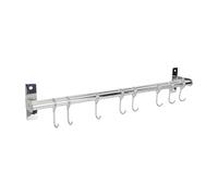 Didiseaon Argenté Cintre Acier sans Trou Inoxydable en Cuisine | Installation Facile, Design Lisse et Antirouille, Gain de Place, Usage Domestique, Rangement Mural, Simple