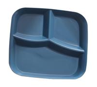 Didiseaon Assiette Compartimentée Réutilisable Dérapante pour Repas Maison Plateau Compartiments Bleu Profond Facile à Nettoyer pour Famille et