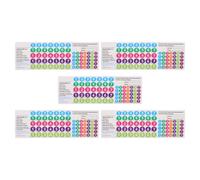 Didiseaon Autocollants Notes Flûte de Pan 5 Pcs pour Flûtes à 16/18 Tubes, Identification Notes Musicales, Étiquettes Gammes Couleur, Adhésifs Pvc Résistants pour Apprentissage Débutants