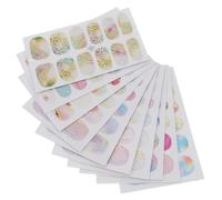 Didiseaon Autocollants pour Ongles Dégradés Autoadhésifs, 10 Feuilles en Sticker, pour Créer un Nail Art Unique et Décorer Différents Objets Domestiques Plusieurs styles