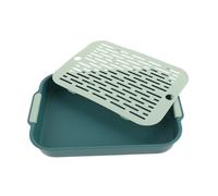 Didiseaon Bac à Litière pour Lapin Et Hamster Rectangulaire Fond Antidérapant Grosse Surface Rehausse De Clôture pour Apprentissage Rapide Adapté Aux Petits Animaux Cage