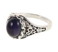 Didiseaon Bague Femme à Changement de Température Thermosensible Bague Rétro Ronde en Alliage Taille 8 Bijou d'Humeur Vintage pour Fiançailles et Usage Quotidien