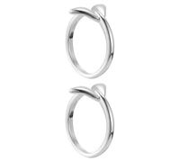 Didiseaon Bague Queue de Poisson Ouverte Ajustable en Alliage pour Femmes, Lot de 2 Pièces, Anneaux Réglables Romantiques pour Usage Quotidien et Présent Spécial, Taille Unique