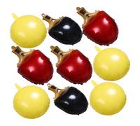 Didiseaon Ballons en Aluminium de Raquette de Tennis de Table Rouge et Noir Ballons Ronds Jaunes 9 Pièces Décorations Sportives pour Fête D’Anniversaire Accessoires Gonflables pour Thème