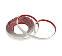 Didiseaon Bande de Gouttière en PVC Blanc 10 M Forme en J pour Camping-Car, Déviateur de Pluie Anti-Goutte, Ruban D'étanchéité pour Toit et Caravane, Accessoire Extérieur pour Gestion Eau