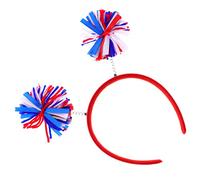 Didiseaon Bandeau Cheveux Rouge Blanc Bleu pour Fête de L'indépendance, Accessoire Coiffure aux Trois Couleurs en Laine, Bandeau Patriotique Femme pour Célébrations