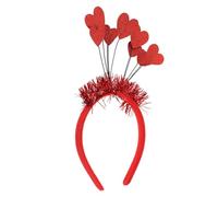Didiseaon bandeau d'amour accessoires saint valentin casque pour femme hair charms hair toppers bandeau cheveux déguisement adulte décoration de cheveux romantique coiffure délicate rouge