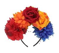 Didiseaon Bandeau fleur Rose hair charms decoration noel bandana noel décoration decor noel bandeau hippie guirlande décorations en papier -tête fleur coiffe décorative Tissu polyester