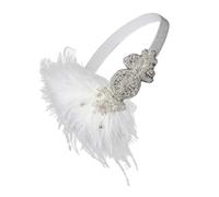 Didiseaon Bandeau Frontal Blanc Élégant et Confortable pour Femme, Accessoire Pratique et Décoratif Danse
