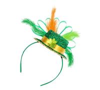 Didiseaon Bandeau pour Cheveux Saint-patrick à Motif Trèfle Petit Chapeau de Fête en Satin Vert, Accessoire Coiffure Festif pour Carnaval et Événements Irlandais, Bandeau Décoratif