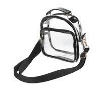 Didiseaon Bandoulière Transparent PVC pour Femme Petit Modèle Clair à Porter Épaule ou Croisé Léger et Simple Facile à Nettoyer pour Sorties Shopping et Voyages Fermeture Couleur Aléatoire
