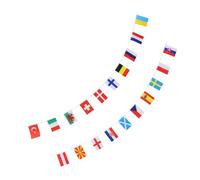 Didiseaon Bannière Nationale de Football en Polyester Résistante la Décoloration, Drapeau Suspendu 14x21cm pour Bars et Fêtes, Décoration Équipe Europe