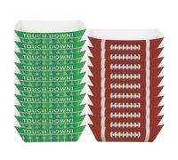 Didiseaon Barquettes Jetables en Papier Kraft pour Hot-Dogs et Buffets 50 Pièces Taille 11X67X43 CM Plateaux Alimentaires Robustes pour Fêtes Sportives et Service à Emporter