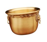 Didiseaon Bassin Trésor Cuivre Pur avec Tête de Lion Décor Feng Shui Bol Offrande Bouddhiste pour Méditation et Décoration Intérieure Ornement Doré pour Salon et Bureau