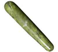 Didiseaon Bâton de Massage en Jade Vert Impérial pour Acupuncture et Acupression Outil de Massage Facial Portable Bâtonnet Lisse pour Points D’acupression Corps Détente Musculaire