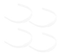 Didiseaon Blanc Lacets Élastiques en Silicone sans Nouer 4 Pièces 24,8cm | Conception Discrète Invisible, Souples à Basse Température, Adaptés aux Randonneurs Hiver et Skieurs