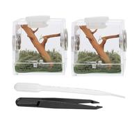 Didiseaon Boîte à Araignées Sauteuses Habitat Vivant Transporteur Léger Compact en Plastique Solide Petit Format pour Reptiles Et Amphibiens Usage Maison Et Terrarium