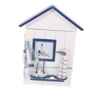 Didiseaon Boîte à Clés Murale Pin Créative Rangement Délicat pour Clés Décoration Méditerranéenne pour Maison Ornement de Bureau Élégant