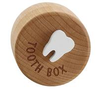 Didiseaon Boîte à Dents de Lait Grosse Capacité, Boîte Souvenir, Facile à Ouvrir Nettoyer, en Bois Rangement des Premières Dents, pour Bébé
