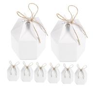 Didiseaon Boîte à Dragées De Fête En Papier Kraft 50 Pièces Hexagonale Design Blanc Boîte à Bonbons Pour Mariage Contenant à Friandises Pour Anniversaires Présent Pour Célébrations