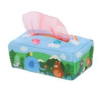 Didiseaon Boîte à Mouchoirs pour Tout-petits Jouet Sensoriel Forêt Animaux Bébé Souple Tissu Lavable Éveil Motricité Fine Jeu Éducatif Apaisant Bébé
