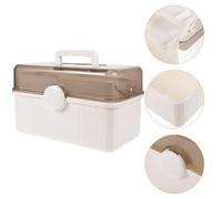 Didiseaon Boîte à Multi-usage Capacité Élevée avec Poignée Rangement Transparent et Trois Niveaux Portable pour Maison École et Voyage