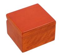 Didiseaon Boîte à Musique Mécanique Mécanisme à Remontoir Mélodies Claires Design Vintage Classique en Bois Rouge pour Décoration de Bureau ou Toute Pièce