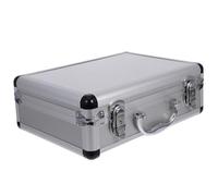 Didiseaon Boîte à Outils Rangement Pratique en Alliage D'aluminium Argenté, Mallette Portable Serrure à Code sans Bavure pour Perceuse Électrique et Lettres à Domicile