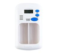 Didiseaon Boîte à Pilules Portable 2 Compartiments Étanches en Pp, Organisateur Électronique de Remède pour Usage Quotidien, Rappel Intelligent et Compact Couleur Couleur