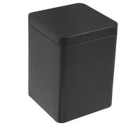 Didiseaon Boîte à Thé Métallique Carrée pour Rangement de Bonbons et Thé Coffret Pratique Noir