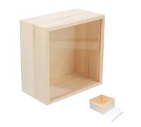 Didiseaon Boîte Boite De Rangement en Bois Cadeau Coffre Au Trésor Caisse en Bois avec Couvercle Organisateur De Thé en Bois Ménage Enfant des Boucles d'oreilles Acrylique Souvenir