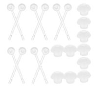Didiseaon Boîte de 1 Lot de Boucles D'oreilles Invisibles en Résine Plastique avec Tiges et Bouchons Oreille à Tête Champignon, Design Confortable pour Diverses Occasions