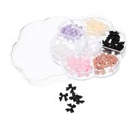 Didiseaon Boîte de Bijoux pour Ongles Nœuds Papillon et Perles en Résine, Légers et Faciles à Appliquer, Décoration Élégante pour Vacances D'été ou Rendez-vous Quotidien