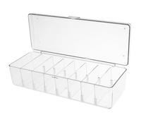 Didiseaon Boîte de Rangement de Câbles Range-câbles en Plastique, avec Couvercle et Séparateurs Amovibles, Compartiments Séparés, pour Bureau et Tiroir, Organisation du Poste de Travail,