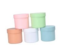 Didiseaon Boîte De Rangement De Maquillage Anti-poussière 5 Pots Givrés Colorés Rangement Pour Crèmes Anti-fuites Prêt À Voyager
