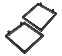 Didiseaon Boîte de Rangement Noire en Plastique pour Badges et Charms, Design Multifonctionnel Élégant, Facile à Nettoyer, Lot de 2 Pièces pour Exposition et Collection