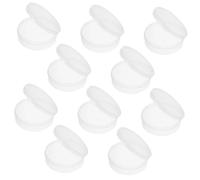 Didiseaon Boîte de Rangement Ronde Transparente 8 Cm en Plastique Rigide Étui à Éponges à Maquillage Portable pour Voyage Usage Multifonction 10 Pièces