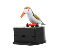 Didiseaon Boîte Distributrice Cure-Dents à Presser Motif Oiseau, Petit Format, Couleur Or, Matériau Plastique, Porte-Cure-Dents Décoratif Automatique, Maison Salle à Manger