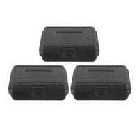 Didiseaon Boîte Organisateur Compacte Noire en Plastique, Lot de 3 Pièces, Protection des Instruments, Mobilité Facile pour Travaux Terrain et Maintenance