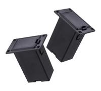 Didiseaon Boîtier Lot de 2 Pièces en Plastique Noir pour Pile 9v Léger et Facile à Utiliser pour Guitare et Basse pour Usage Intérieur à Domicile