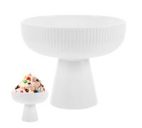 Didiseaon Bol à Dessert en Céramique Blanc Style Nordique Coupe à Glace Multifonction Bol à Salade de Fruits Gobelet pour Boissons Glacées pour Desserts et Milk-Shakes