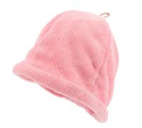 Didiseaon Bonnet de bain accessoire bain bonnet de pare-chocs de de jambe accessoires de nettoyage cintres bonnet de couchage enveloppement de cheveux en peluche molleton rose