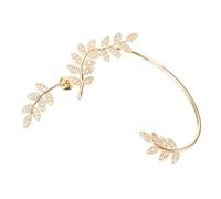 Didiseaon Boucle Oreille Griffe Dorée Manchette Oreille Droite Hypoallergénique Boucle Escalade Élégante pour Femmes Bijoux de Mariage et Fête